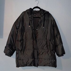 Women’s Zara Hooded Puffer Jacket NWOT